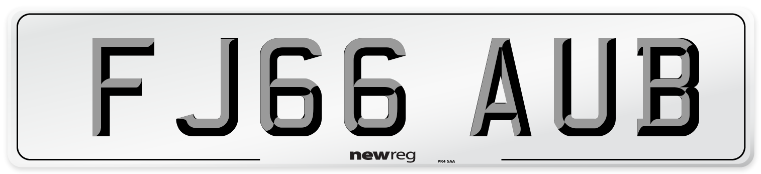 FJ66 AUB Number Plate from New Reg
